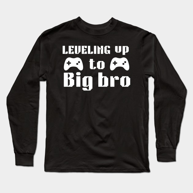leveling up to big bro Long Sleeve T-Shirt by retro bloom